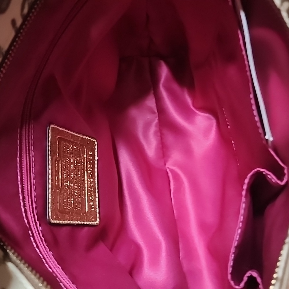 Coach Heritage Tattersall Graffiti 2 Fer  Golden Tote Bag & Matching Wristlet - Picture 5 of 16